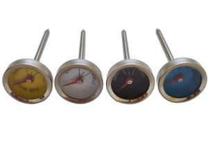 Quality Bimetal Dial Instant Reading BBQ Meat Thermometer Customized Probe Length for sale