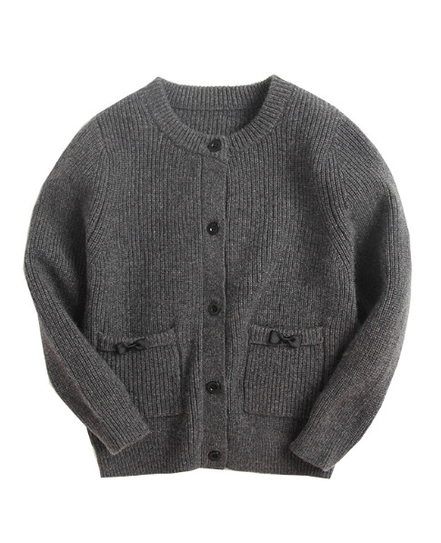 Quality Childern keep wram round collar silver long sleeve sweater for sale