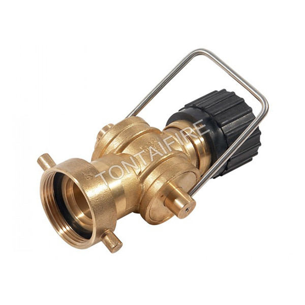 Quality 2.5 inch 3 position nozzles with NST adaptor in brass material for firefighting for sale