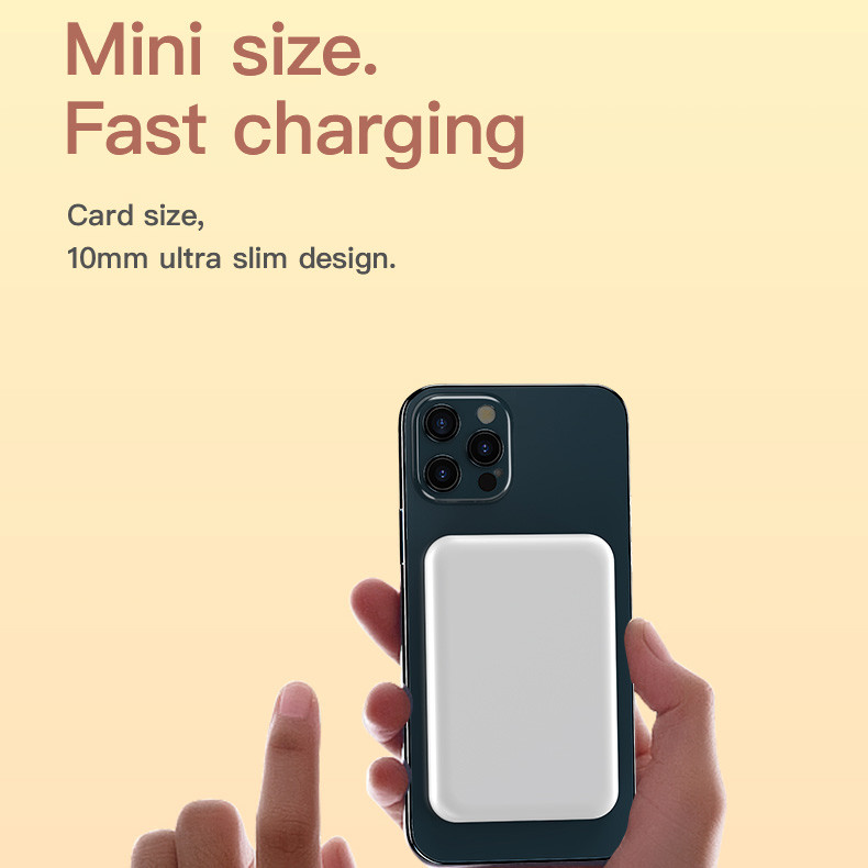 Quality 5000mah Personalised Power Bank Built In Magnetic for iPhone 12 for sale