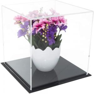 Quality Versatile Display Plastic PMMA Acrylic Display Case With Black Base for sale