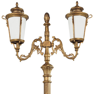 Quality outdoor aluminum antique garden pole light decorative LED street light lamp /Landscape Light Pole CE glass iron for sale
