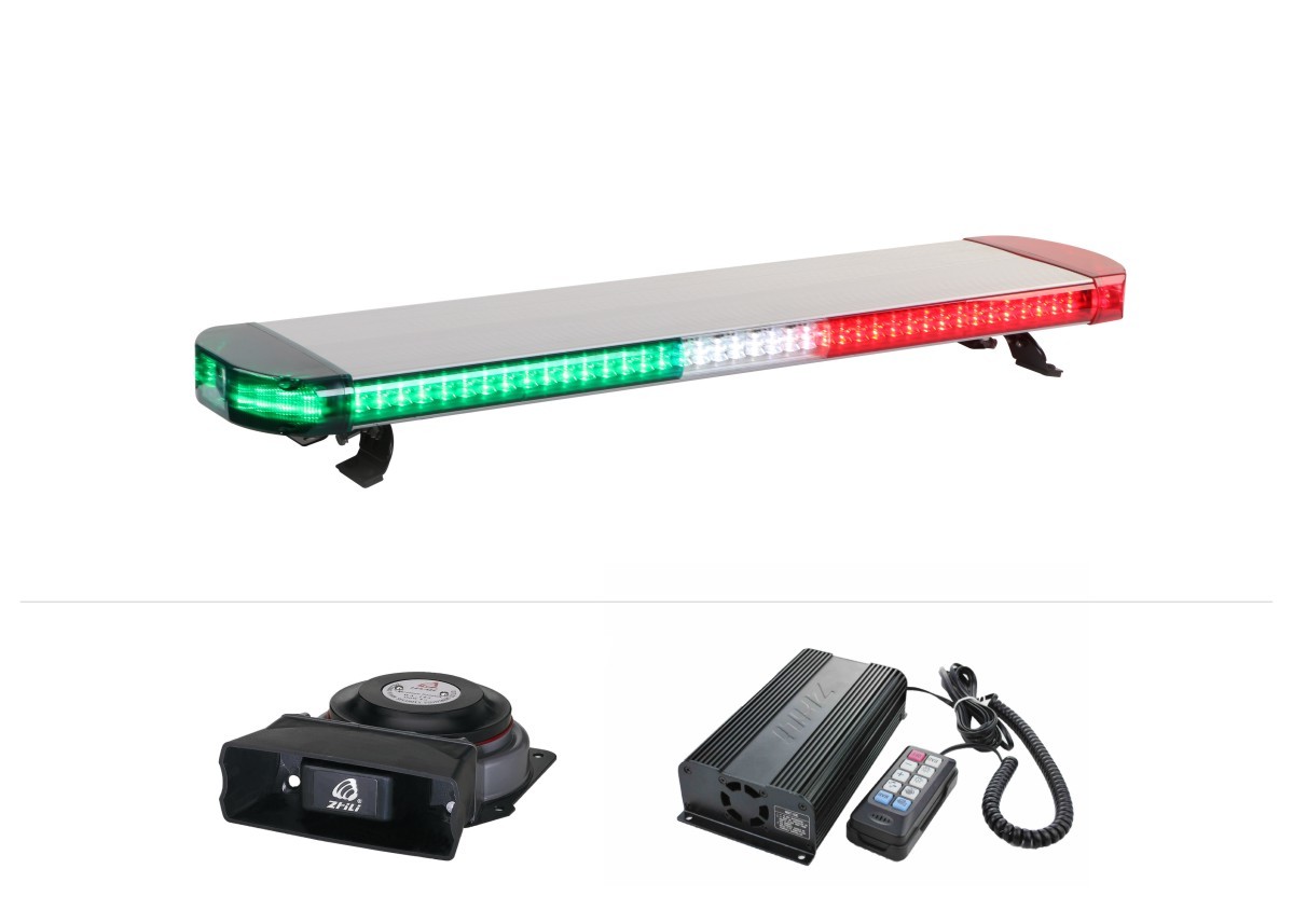Emergency Vehicle Light Bars Green & Red , Police Lights And Sirens Kits