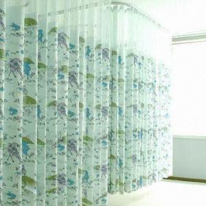 China Inherently Flame Retardant Cubicle Curtain in Printed Patterns, with Mesh in Fabric Top on sale