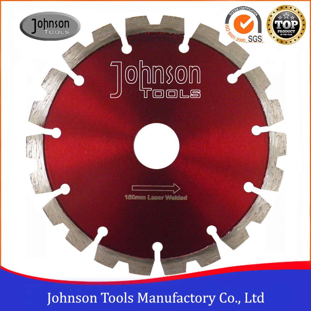 Quality 150mm Concrete Circular Saw Blade , Red Dry Diamond Blade 6 Inch for Reinforced Concrete Cutting for sale
