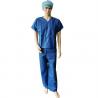Buy cheap v collar disposable protective suits thread sewing hospital scrub sets raw from wholesalers