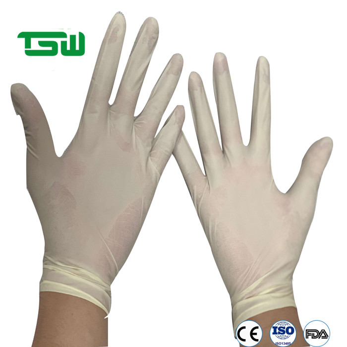 Quality 100% latex 230mm Disposable Examination Gloves For Clinics for sale