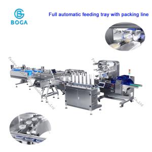 Quality Full Automatic Moon Cake Food Packaging Line / Horizontal Packing Machine for sale