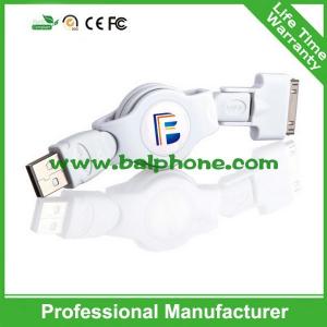 Quality wholesale retractable usb cable for iphone 4 extension retractable usb cable for sale