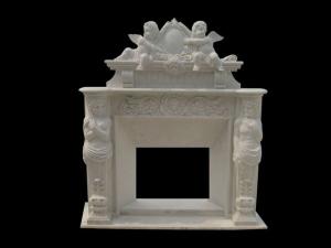 Quality White marble fireplaces mantel for sale