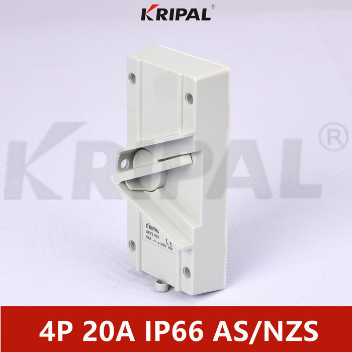 Quality 4P 20A 440V Waterproof Isolator Switch Outdoor Australian standard for sale