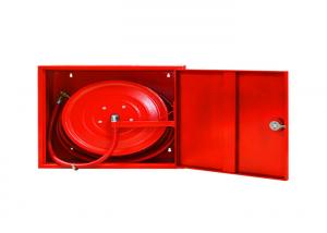 Quality Solid Door Red Color OEM 130Kg Fire Hose Reel Cabinet for sale