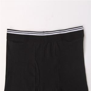 Quality Black Slim Fit Boxers 95% Cotton 5% Spandex Breathable Underwear For Men for sale