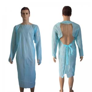 Quality 35gsm Disposable CPE Gown Plastic Waterproof Polythene 115x137cm for sale