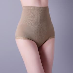 Quality Lady brown brief,  lace design,   soft weave.  XLS050   woman body shaper for sale