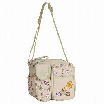 Quality Diaper Bag with Adjustable Shoulder Strap, Messenger Style in Printed Fabric  for sale