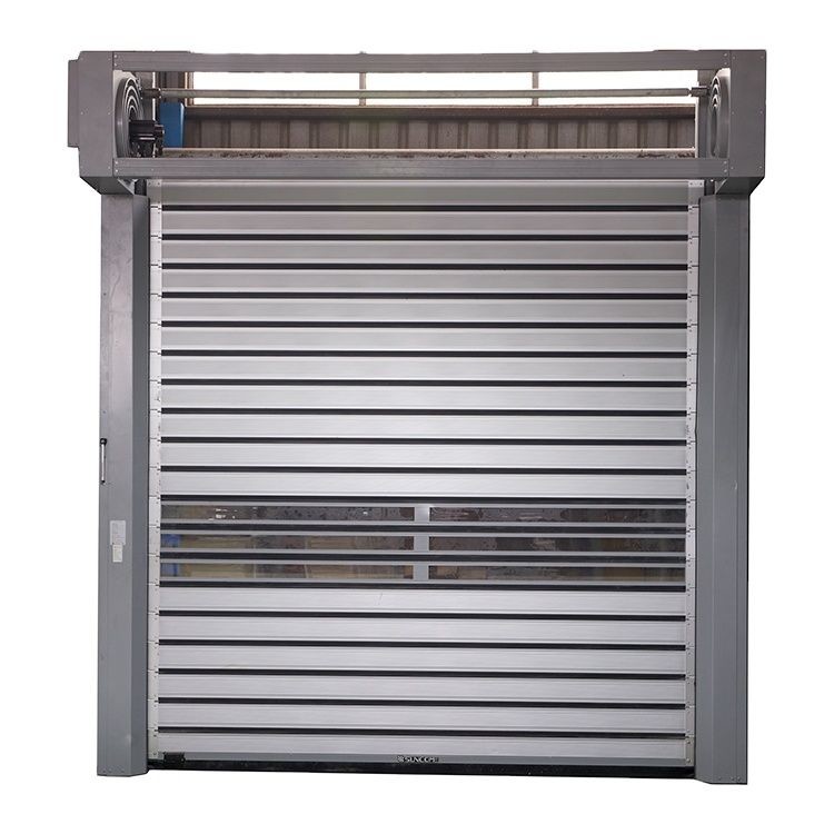 Quality 220V Exterior Aluminum Shutter White Push Button Automatic Roller Door for sale