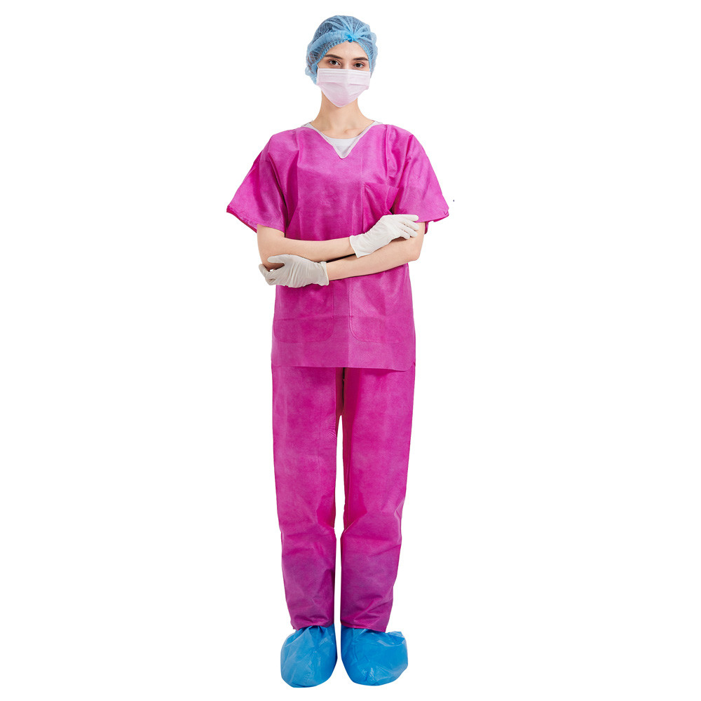 Quality OEM SMS Doctors Disposable Scrub Suits Hospital XL L M for sale
