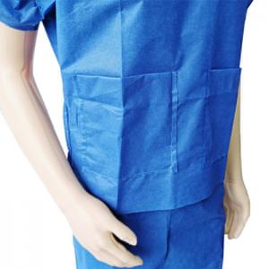 Quality Hospital Long And Short Sleeve Surgical Disposable Scrub Suit Nonwoven Fabric for sale