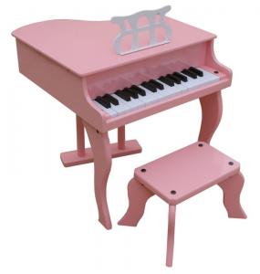 Quality 37 Key Hotsale Grand Toy wooden piano Kid toy mini piano with stool W37 for sale