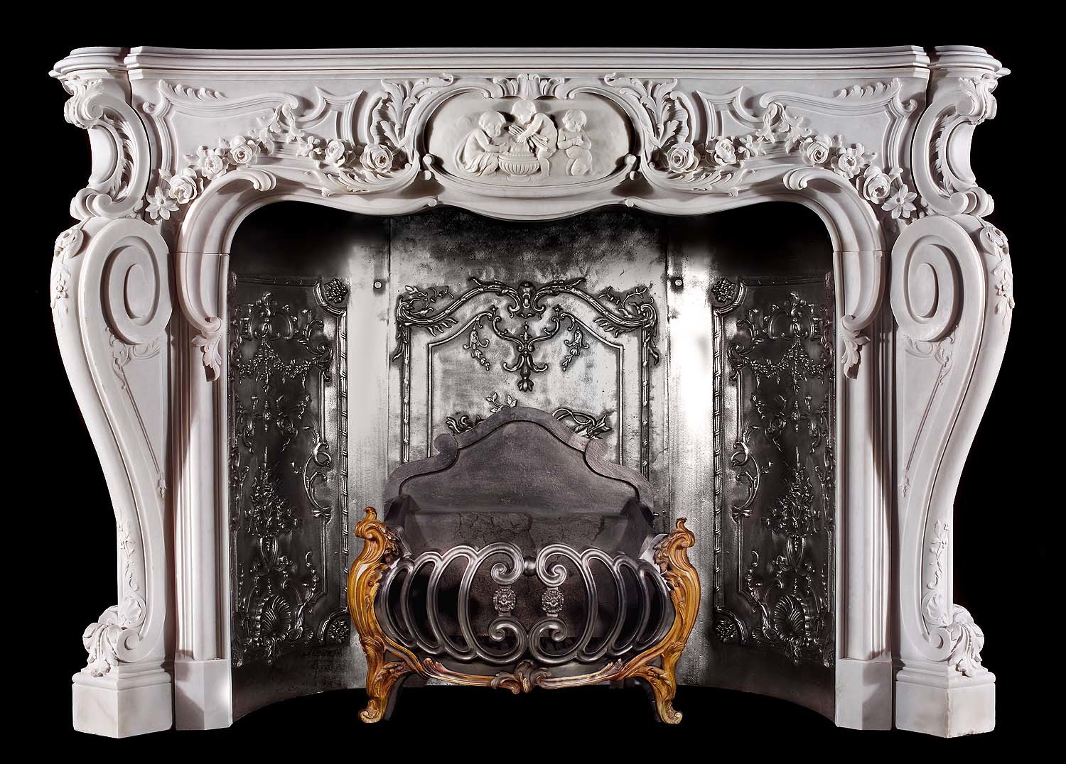 Quality Home decoration Marble stone fireplace mantel surrounds,China marble fireplace supplier for sale