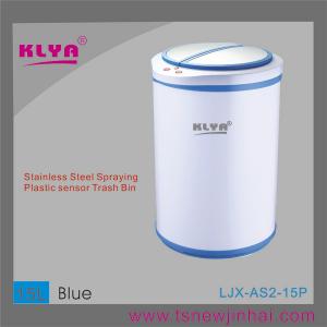 Quality Colorful Round Stainless Steel Home Sensor Litter Bin for sale