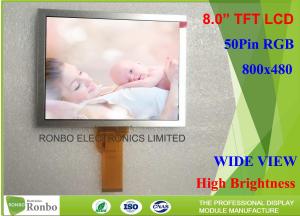 Quality High Brightness 8 Inch Tft Display , EJ080NA-05B 50 Pin TFT LCD Panel 800 X 600 Resolution for sale