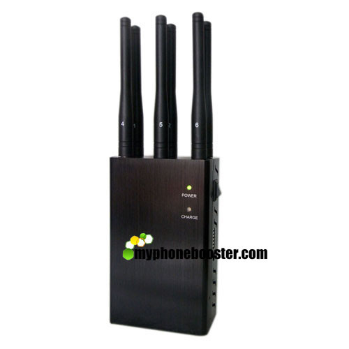 Quality 6 Antennas High Power Handheld Car Signal Jammer Blocker CDMA GSM 3G 4G LTE Lojack Wifi GPS RF Cell Phone Signal Jammer for sale