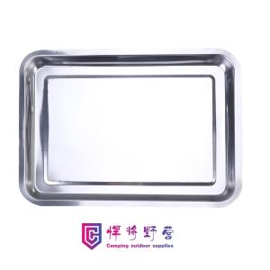 Quality SK08 Stainless steel square tray, rectangular tray, iron tray, commercial barbecue tray, grilled fish tray for sale