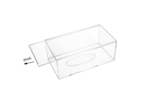 Quality Rectangular Clear Acrylic Tissue Box Holder For Hotel for sale