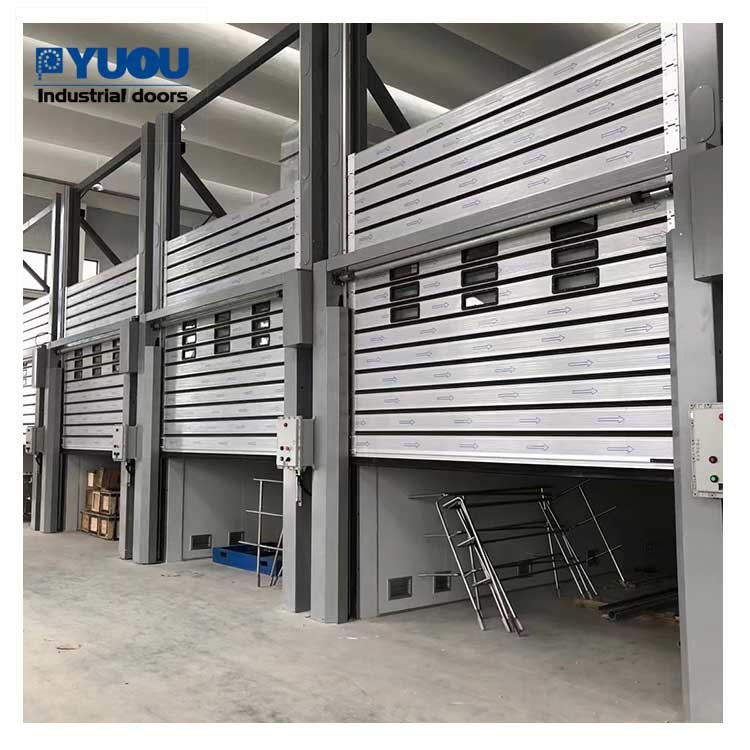 8*8m Aluminum Electric Roller Shutter Doors White RAL 9010 Class 12 Wind Resistent for sale