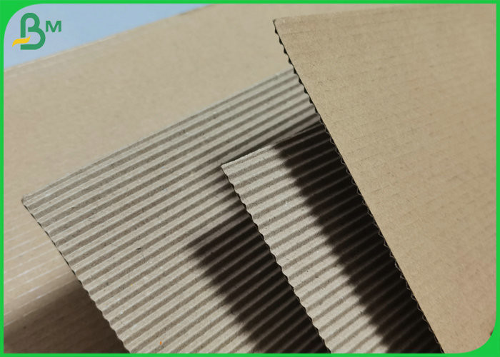 Quality Natural Kraft Single Face Flute Corrugated Paper Board Rolls For Cup Sleeves for sale