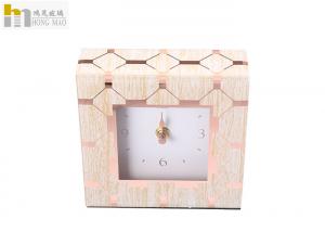 Quality Beautiful Pink Mirrored Desk Clock Classic Style Environment Friendly for sale