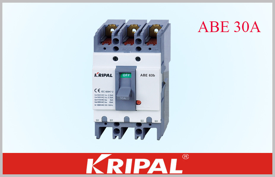 Quality ABE 63b 30A 3P Thermal Terminal Circuit Breaker Electromagenetic Type High Speed Pressed for sale