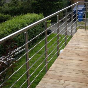 Quality SS316 metal handrails for decks with 8mm solid rod bar design for sale