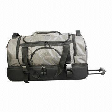 Quality Rolling Duffel Bag with Durable Hard Bottom, Customized Designs, Colors, Sizes Accepted for sale