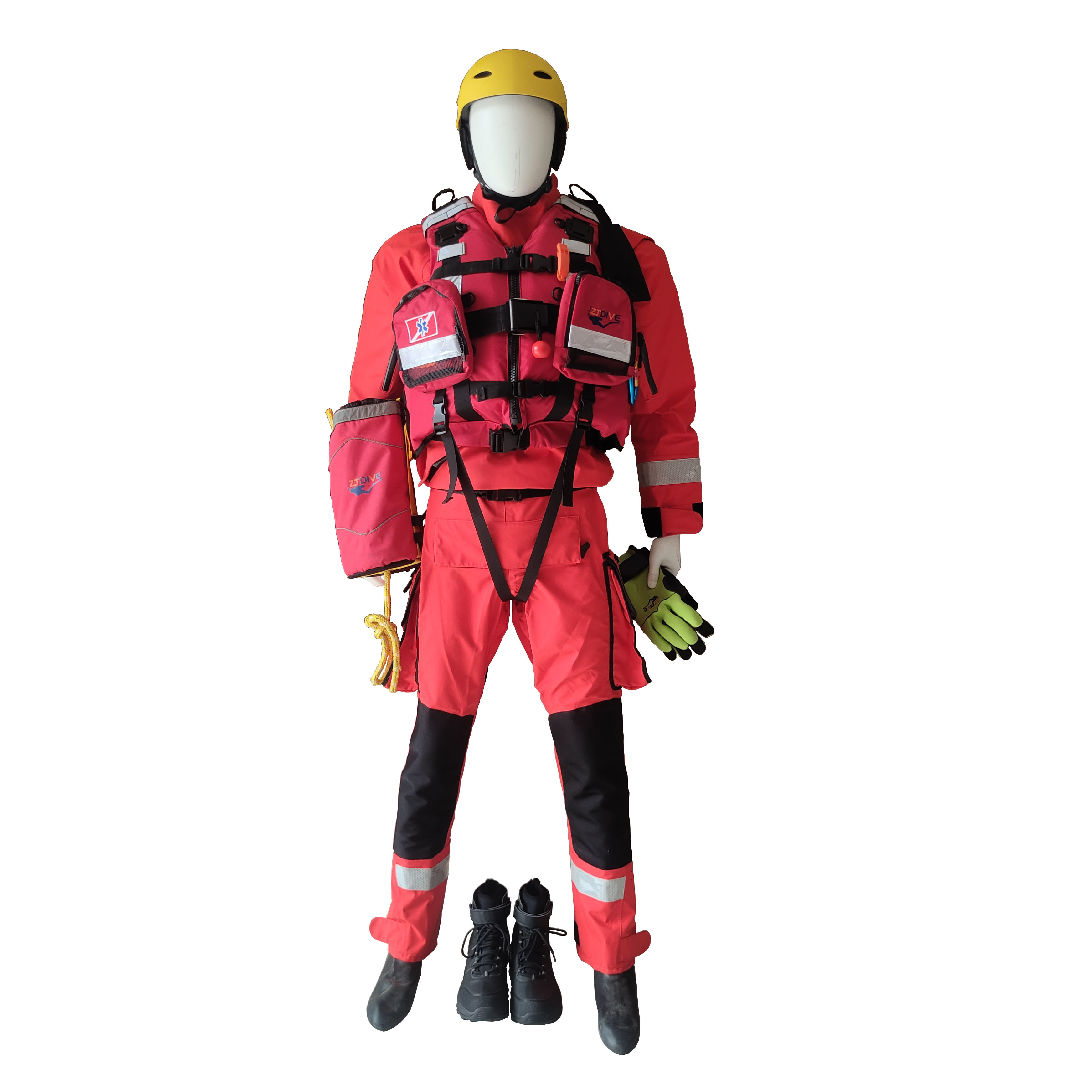 Quality Anti Freeze Red Rescue Dry Suit , Wear Resistant Rescue Swimmer Suit for sale