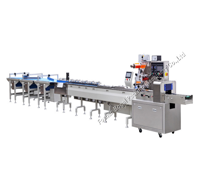 Quality Full Automatic High Speed Cookie Packaging Machine / Electric Small Flow Wrapping Machine for sale