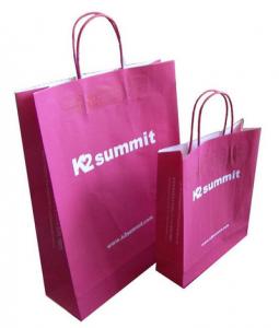 Quality Clothing Red Kraft Paper Shopping Bags China Wholesale Price for sale