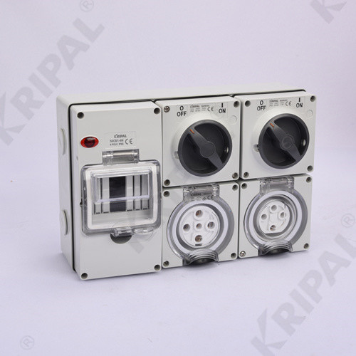 Quality IP66 PC Outdoor Junction Box Combination Switched Sockets Waterproof for sale