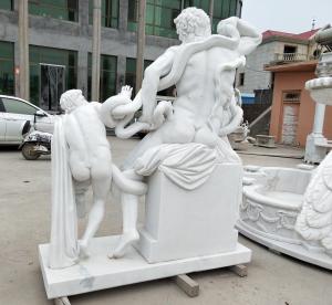 Quality Museum exhibition marble sculptures Laocoon replica stone statue,stone carving supplier for sale