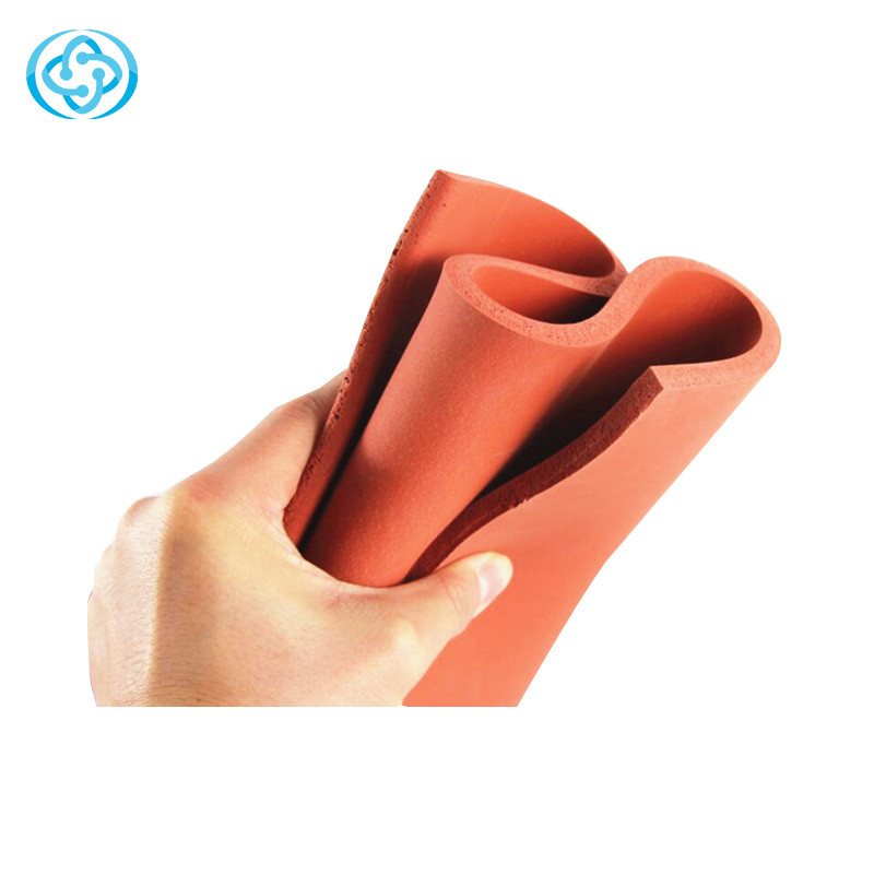 Quality High and low temperature resistant red color silicone foam rubber sheet with superior quality used for gasket seal etc for sale