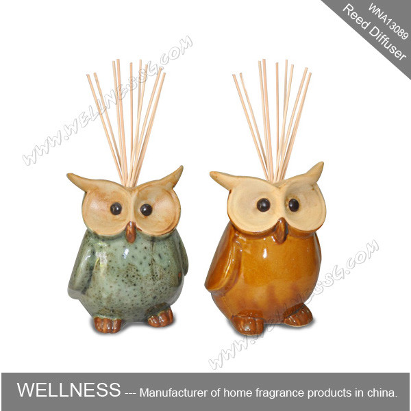 Quality Cute colorful animal shaped ceramic reed diffuser for home decoration for sale