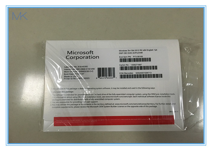 Quality Microsoft Windows Server 2012 Versions R2 64 Bit OEM P73-06165 Full Activation Well for sale
