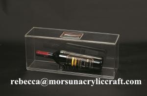Quality Transparent acrylic display stand plexiglass red wine storage box for sale