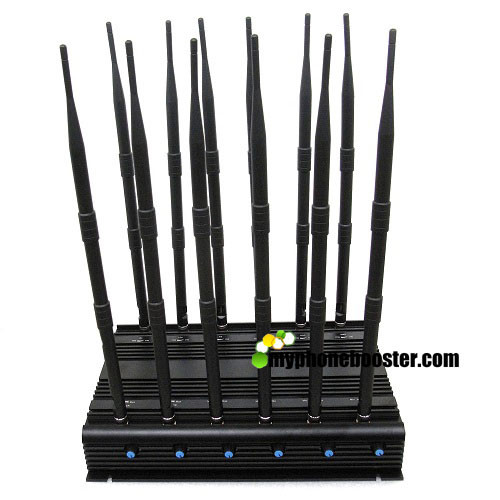 Quality 12 Channels 30W High Power Adjustable Mobile Phone Signal Jammer Blocker Shield CDMA GSM DCS 3G 4G LTE Wifi GPS L1 L2 L3 for sale