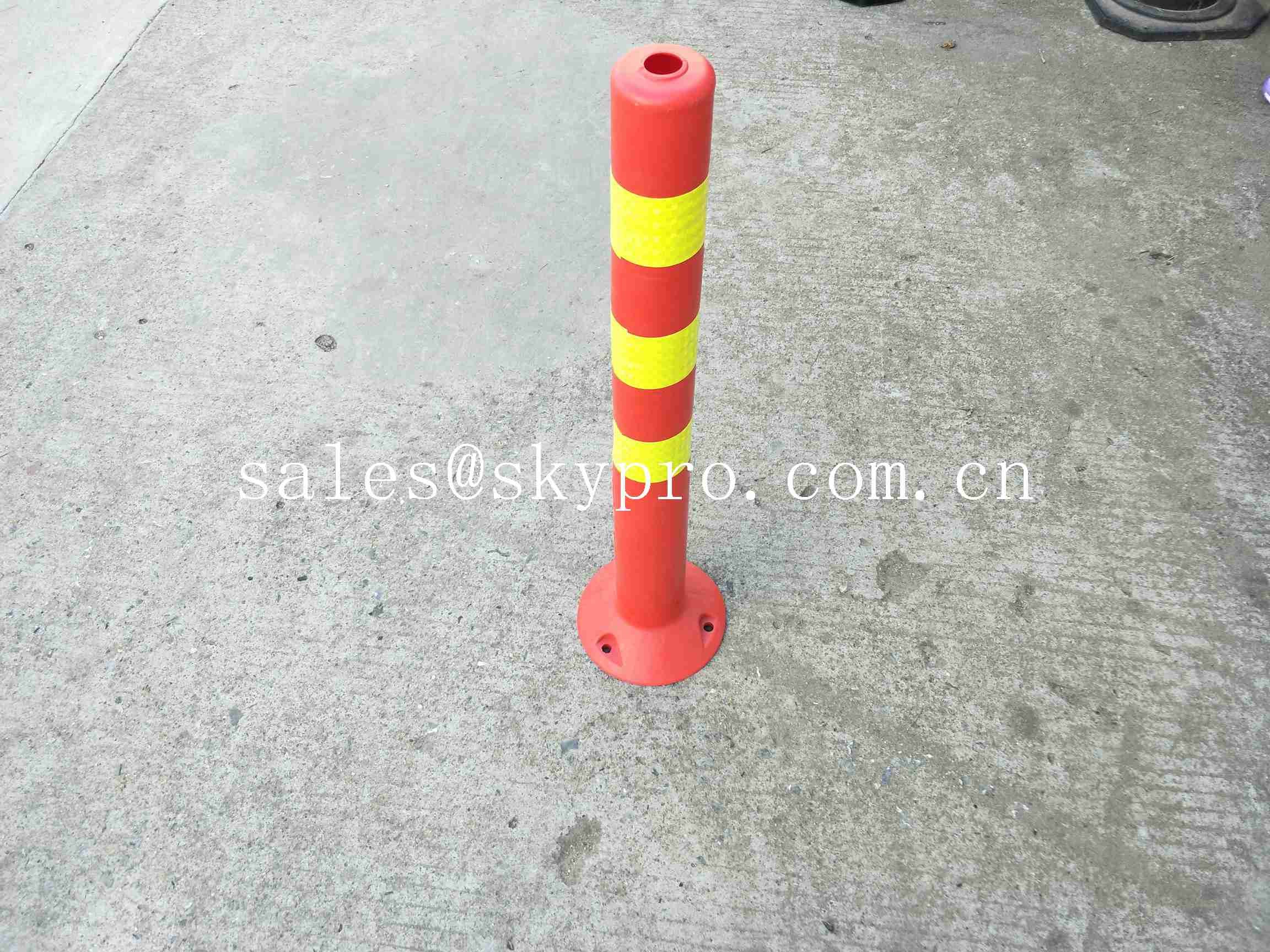 Quality Orange Flexible Posts Molded Rubber Products 75cm Traffic Delineator Post for sale