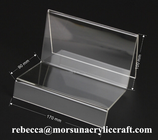 Quality PMMA Wallet Display Holder Transparent Desktop Acrylic Purse Display Stand / Rack for sale