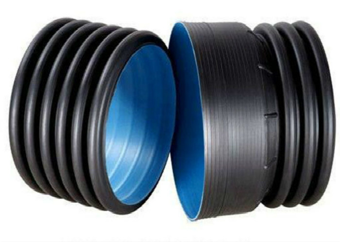 Quality 1.6Mpa Black Double Wall PE Pipe Fittings HDPE Light Weight for sale