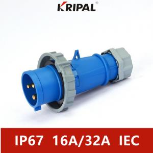 Quality 5P 16A Three Phase IP67 IEC Standard Industrial Plug Socket Dustproof for sale
